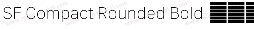 SF Compact Rounded Bold字体转换